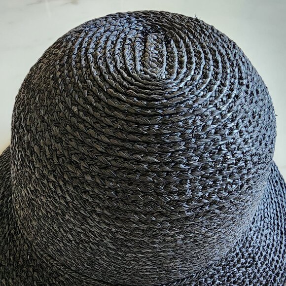 NWT Helen Kaminski Valence 6 Raffia Hat - Charcoal 🖤 - Picture 14 of 15